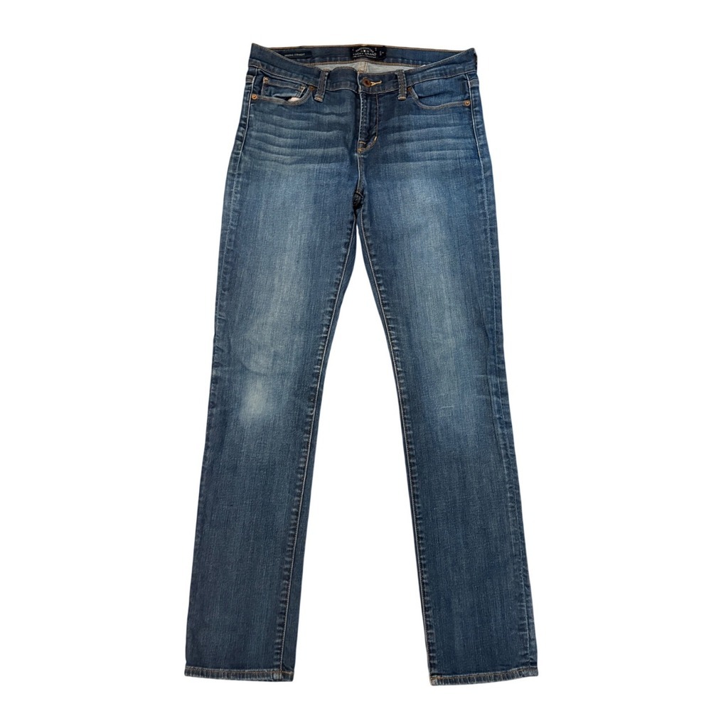 Lucky Brand Brooke Straight Jeans Medium Wash Blue Denim 8/29 R Mid Rise Womens